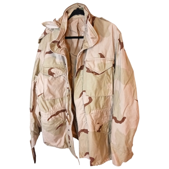 US Army Other - Vintage Cold Weather Jacket Mens Size Large Long Hide in Hoodie Gorpcore Winter